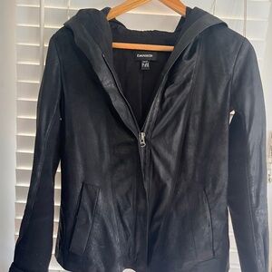 Hooded Leather Jacket